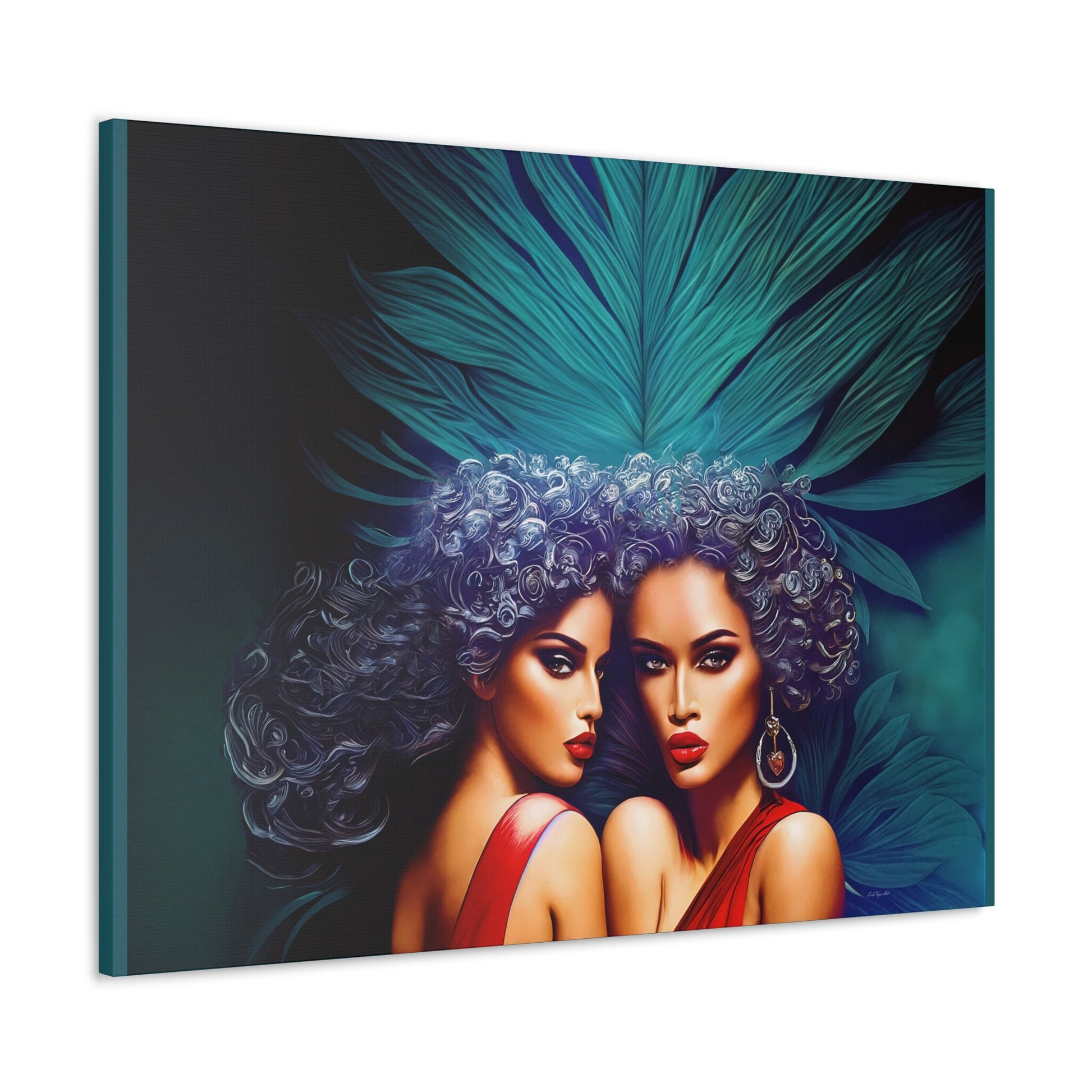 black  art deco, wall art, wall art canvas, wall art decor, retro, romantic wall art, feminine, wall art women - LOLA VEGAS ART