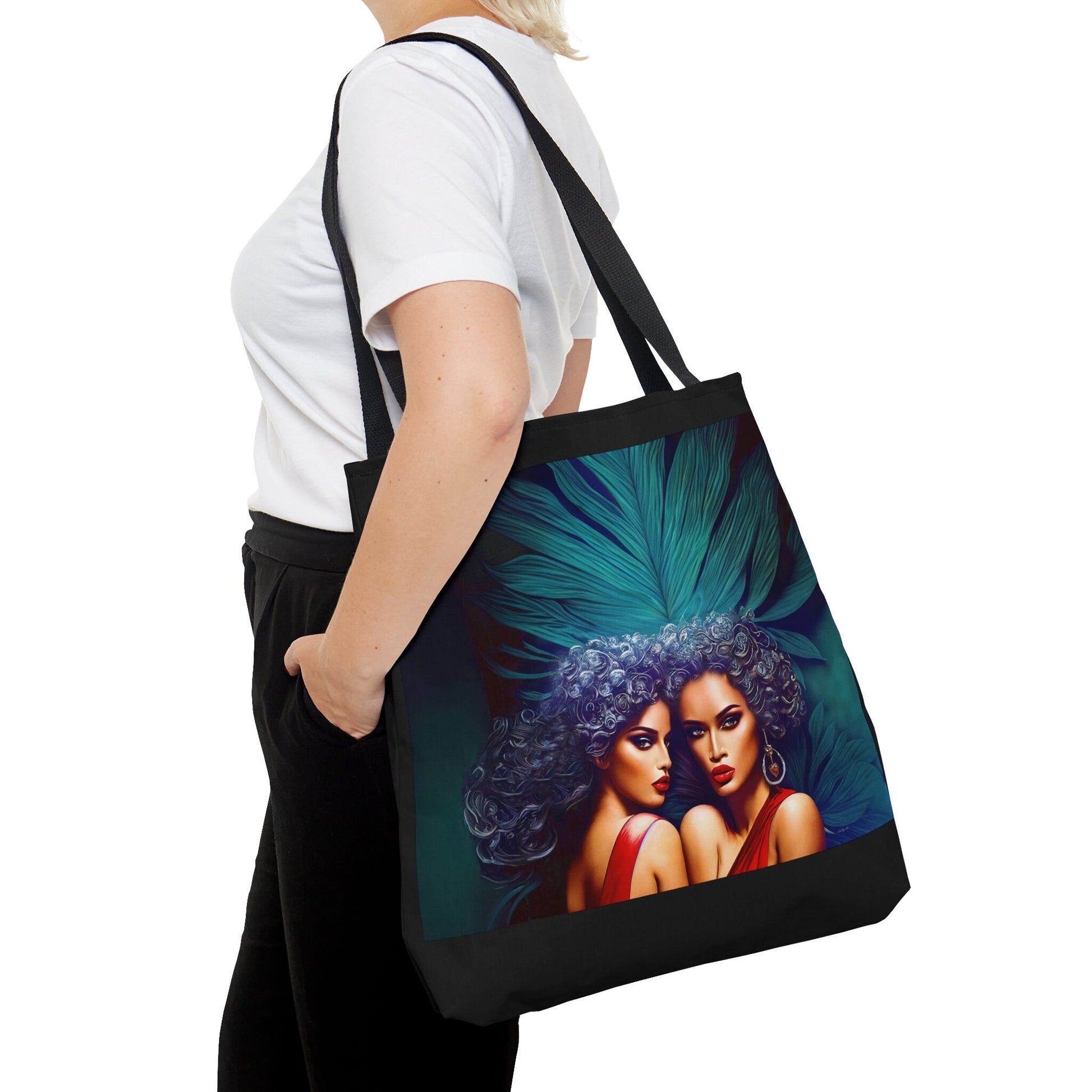 black women, bag, canvas bag, tote bag, gifts for women, canvas shopper, oversized bag, shopping bag, tote bag for women - LOLA VEGAS ART