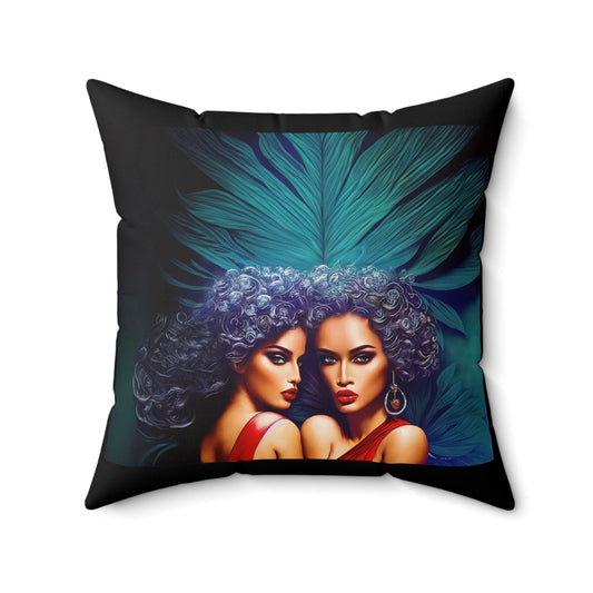 black women, decorative pillow, living room pillow, bedroom pillow, throw pillow, pillows,  decorative pillows, accent pillow - LOLA VEGAS ART