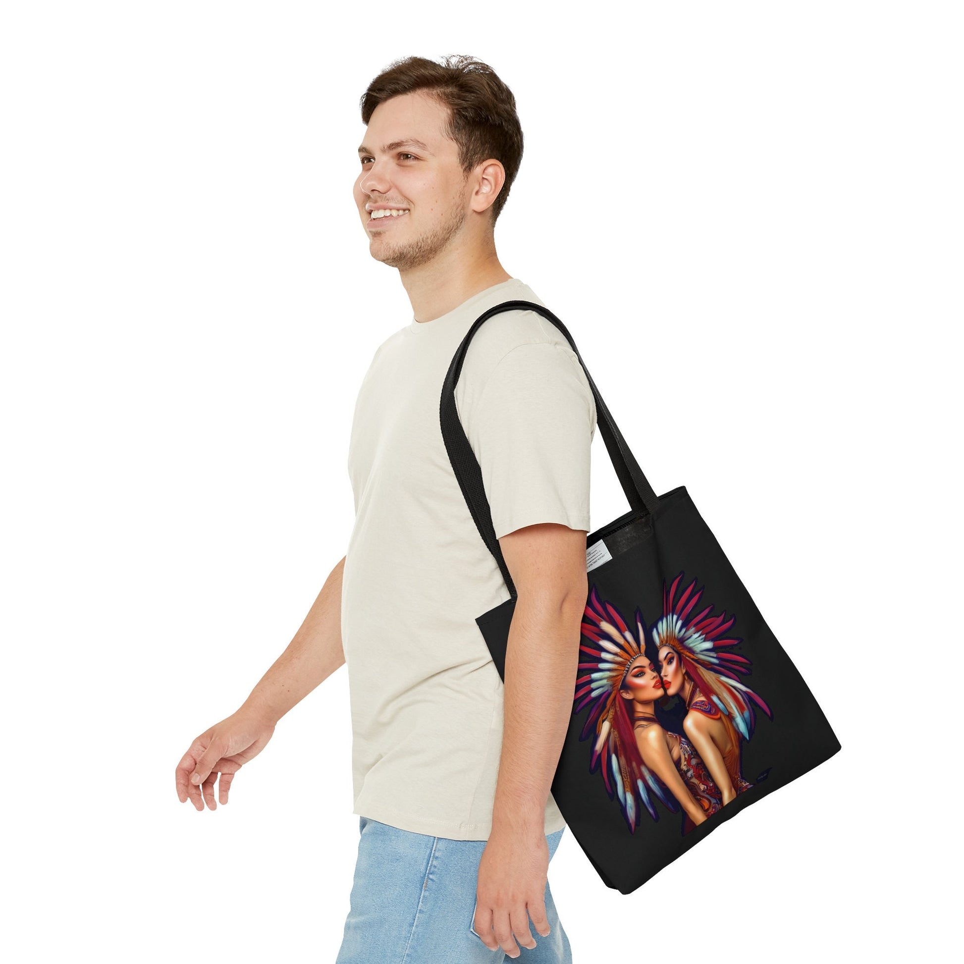 two princesses, bag, canvas bag, tote bag, gifts for women, canvas shopper, reusable bag, shopping bag, tote bag for women - LOLA VEGAS ART