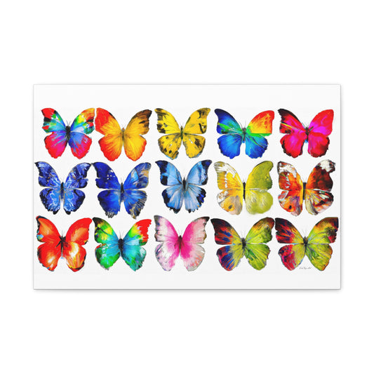 butterflies, insects, wall art, wall art canvas, wall art dcor, colorful wall art, wall art for women, gifts for women. nature art, summer - LOLA VEGAS ART