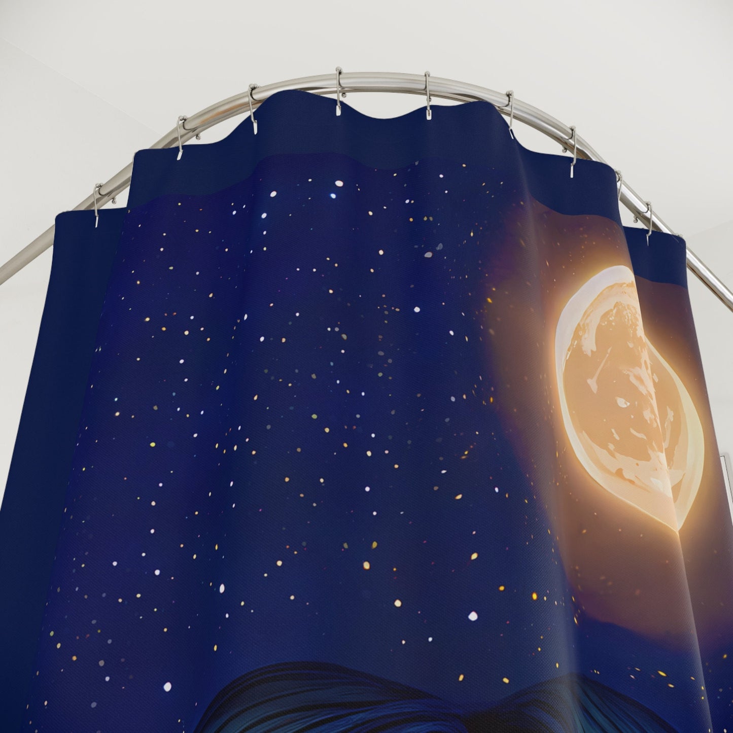 hawaiian woman, shower curtain, home accessories, bathroom decor, bathroom, home decor, housewarming gift, shower room decor - LOLA VEGAS ART