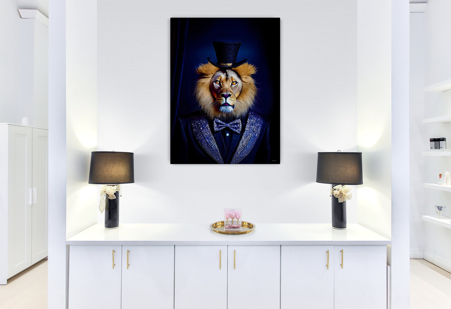 lion print big cat art, animal, wall art, wall art canvas, wall art dcor, cat prints, unique art, eclectic art, lion gift, ready to hang - LOLA VEGAS ART