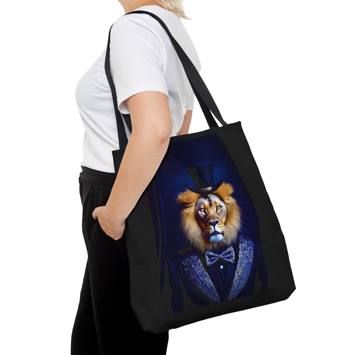 lion print, big cat art, animal, bag, canvas bag, tote bag, gifts for women, canvas shopper,  reusable bag, shopping bag, tote bag for women - LOLA VEGAS ART