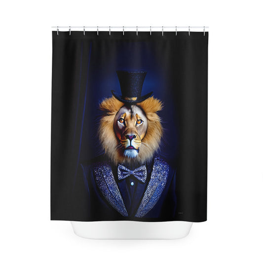 lion, big cat, animal art, shower curtain, home accessories, bathroom dcor, bathroom, home dcor, housewarming gift, shower room decor - LOLA VEGAS ART