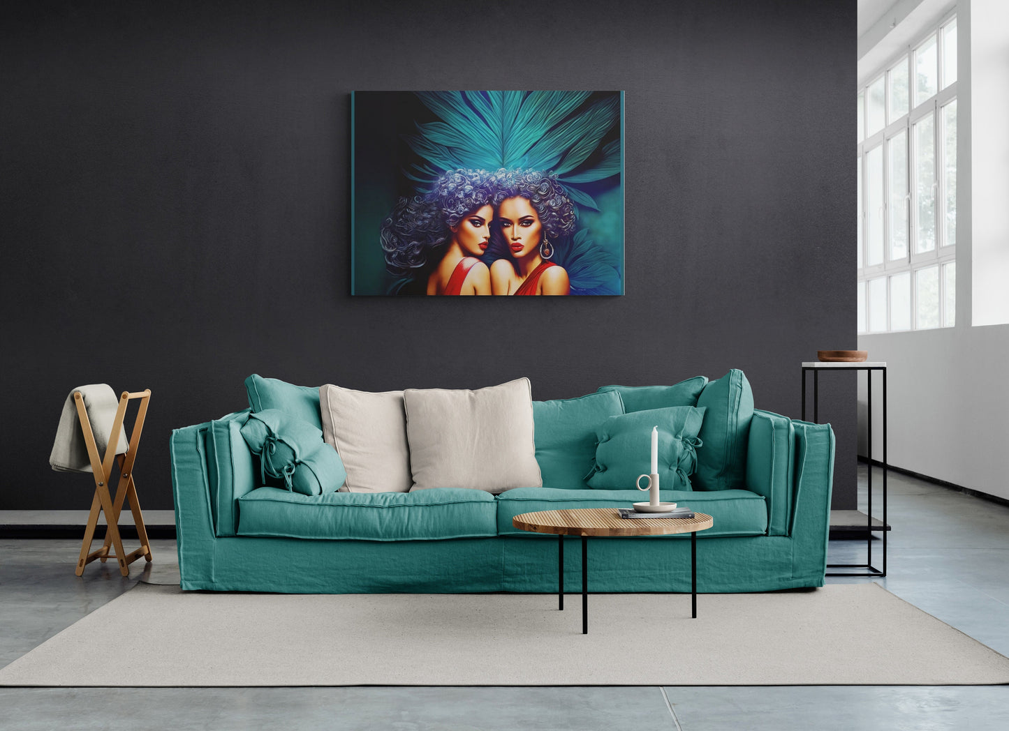 black  art deco, wall art, wall art canvas, wall art decor, retro, romantic wall art, feminine, wall art women - LOLA VEGAS ART