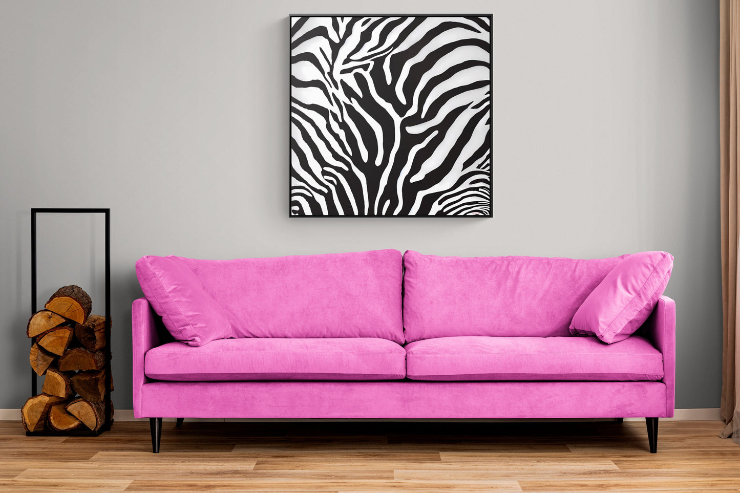 zebra framed print, animal framed print, wall art in frame, wall art with frame, wall art framed, wall art canvas with frame, glamorous - LOLA VEGAS ART