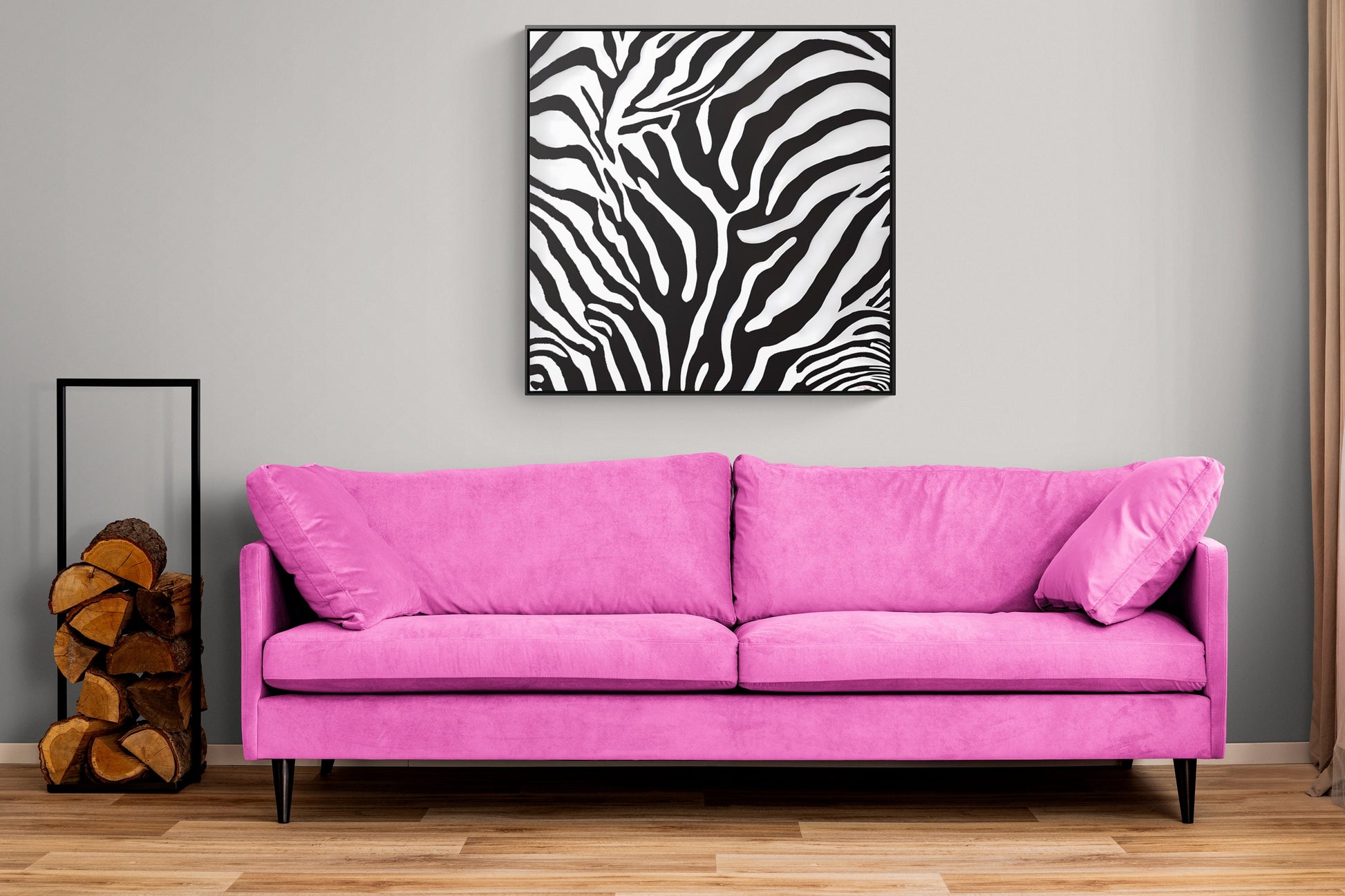 zebra framed print, animal framed print, wall art in frame, wall art with frame, wall art framed, wall art canvas with frame, glamorous - LOLA VEGAS ART