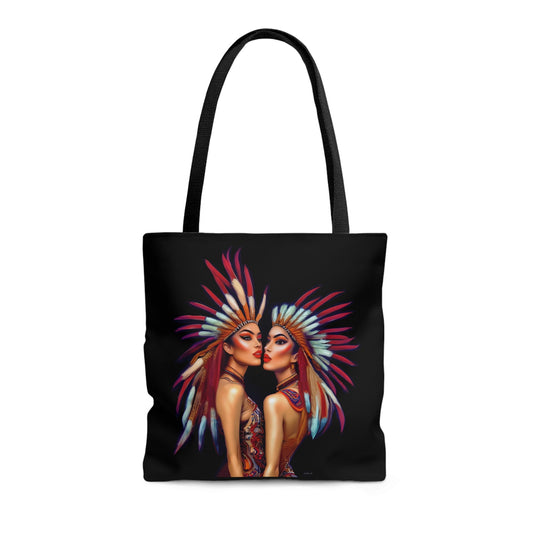 two princesses, bag, canvas bag, tote bag, gifts for women, canvas shopper, reusable bag, shopping bag, tote bag for women - LOLA VEGAS ART