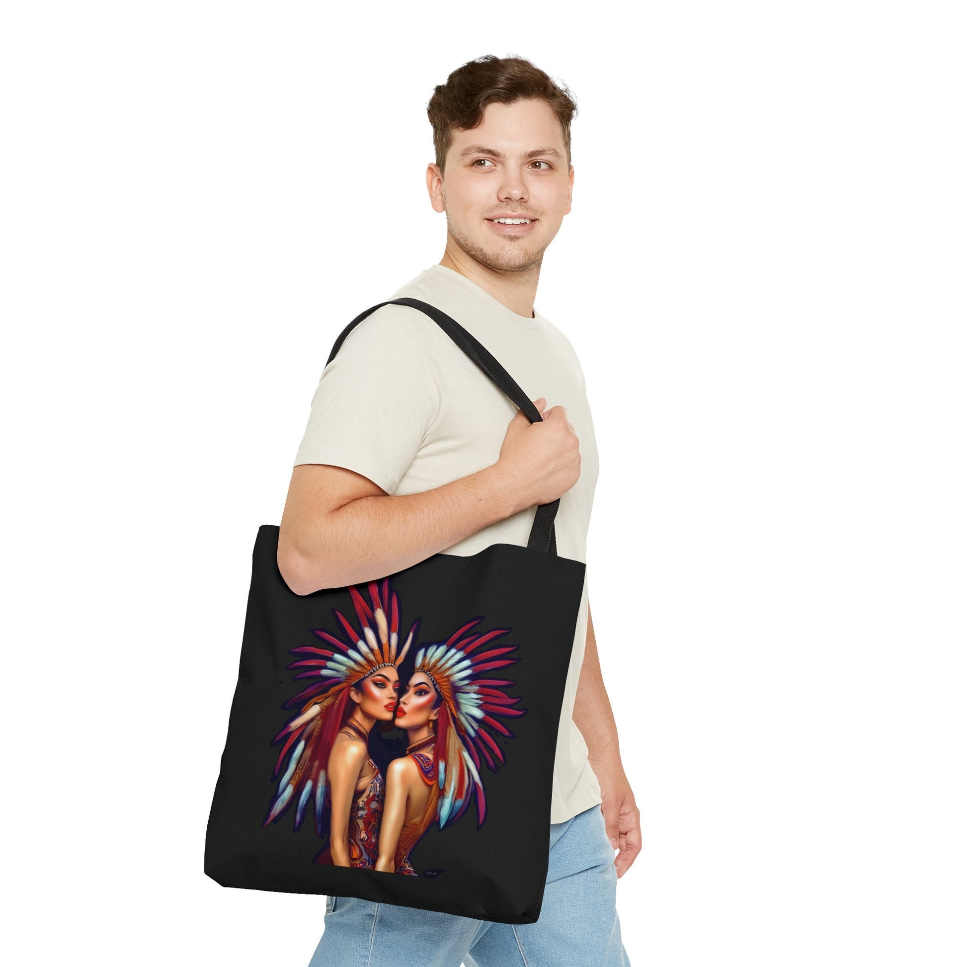two princesses, bag, canvas bag, tote bag, gifts for women, canvas shopper, reusable bag, shopping bag, tote bag for women - LOLA VEGAS ART