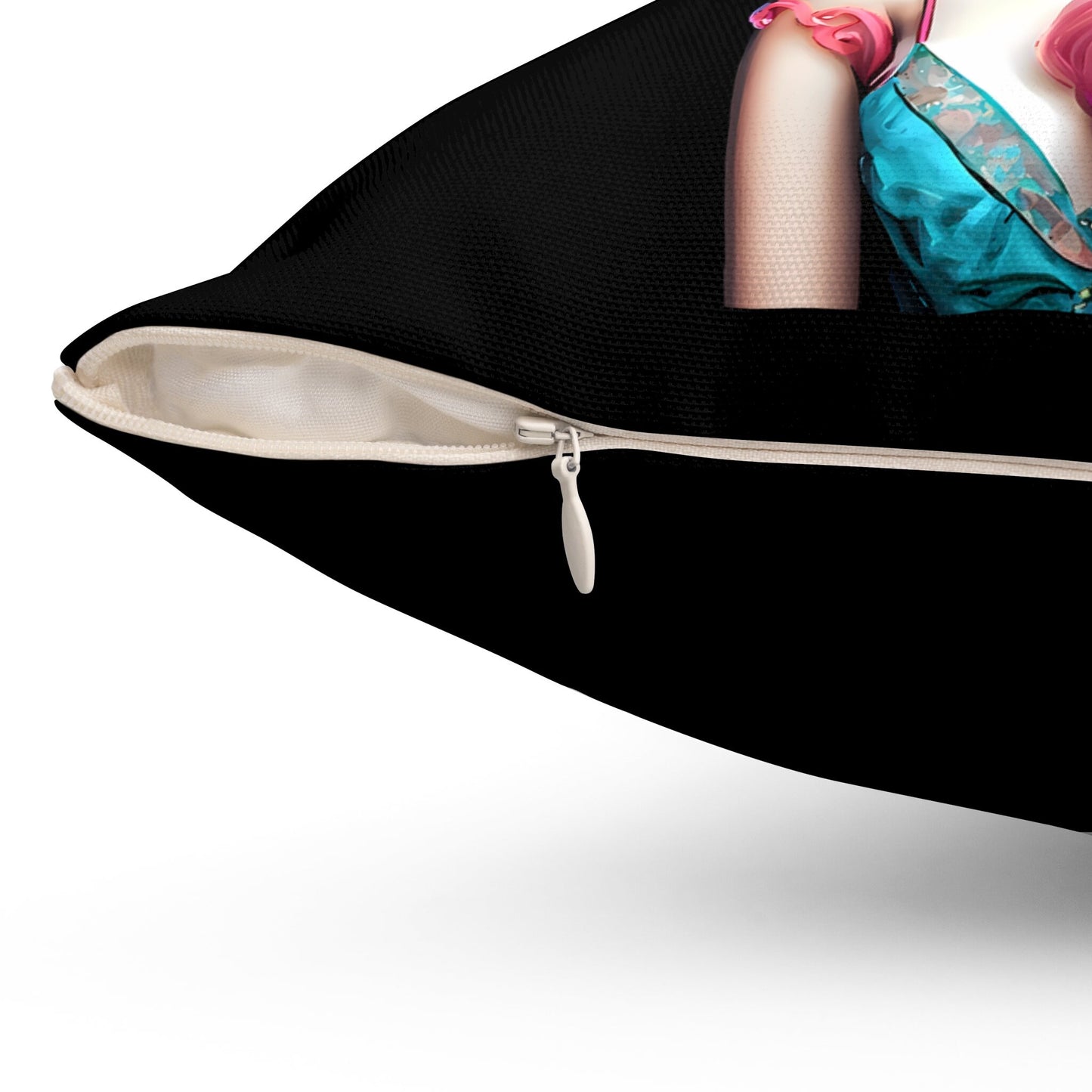 queen, pink hair, crown, decorative pillow, living room pillow, bedroom pillow, throw pillow, pillows, decorative pillows, accent pillow - LOLA VEGAS ART