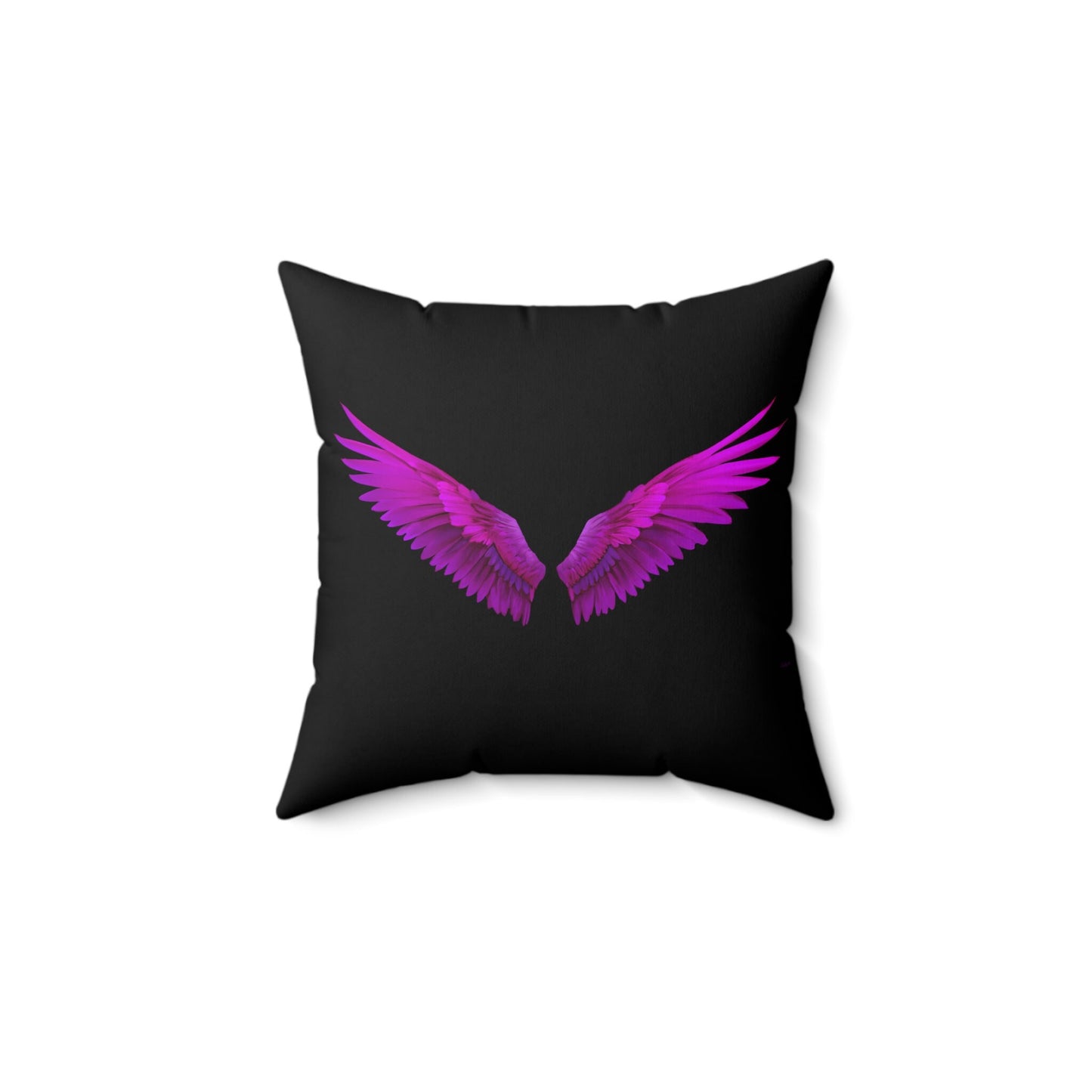 fuchsia angel wings, decorative pillow, living room pillow, bedroom pillow, throw pillow, pillows, decorative pillows, accent pillow - LOLA VEGAS ART