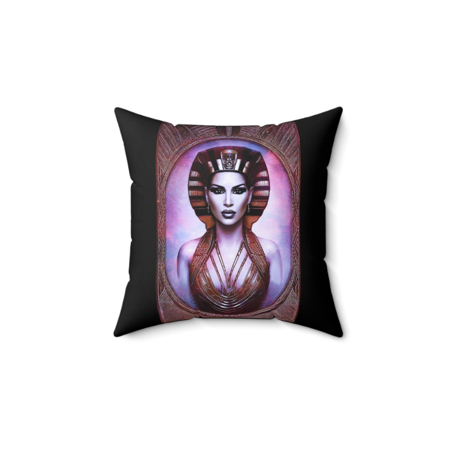 egyptian woman, queen, decorative pillow, living room pillow, bedroom pillow, throw pillow, pillows, decorative pillows, accent pillow - LOLA VEGAS ART