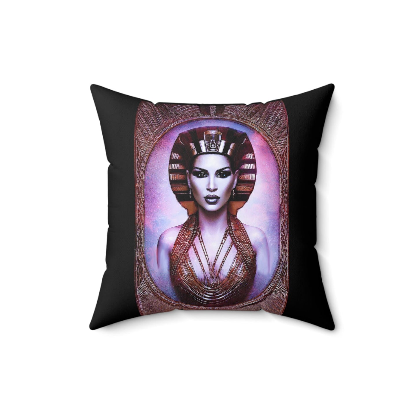 egyptian woman, queen, decorative pillow, living room pillow, bedroom pillow, throw pillow, pillows, decorative pillows, accent pillow - LOLA VEGAS ART