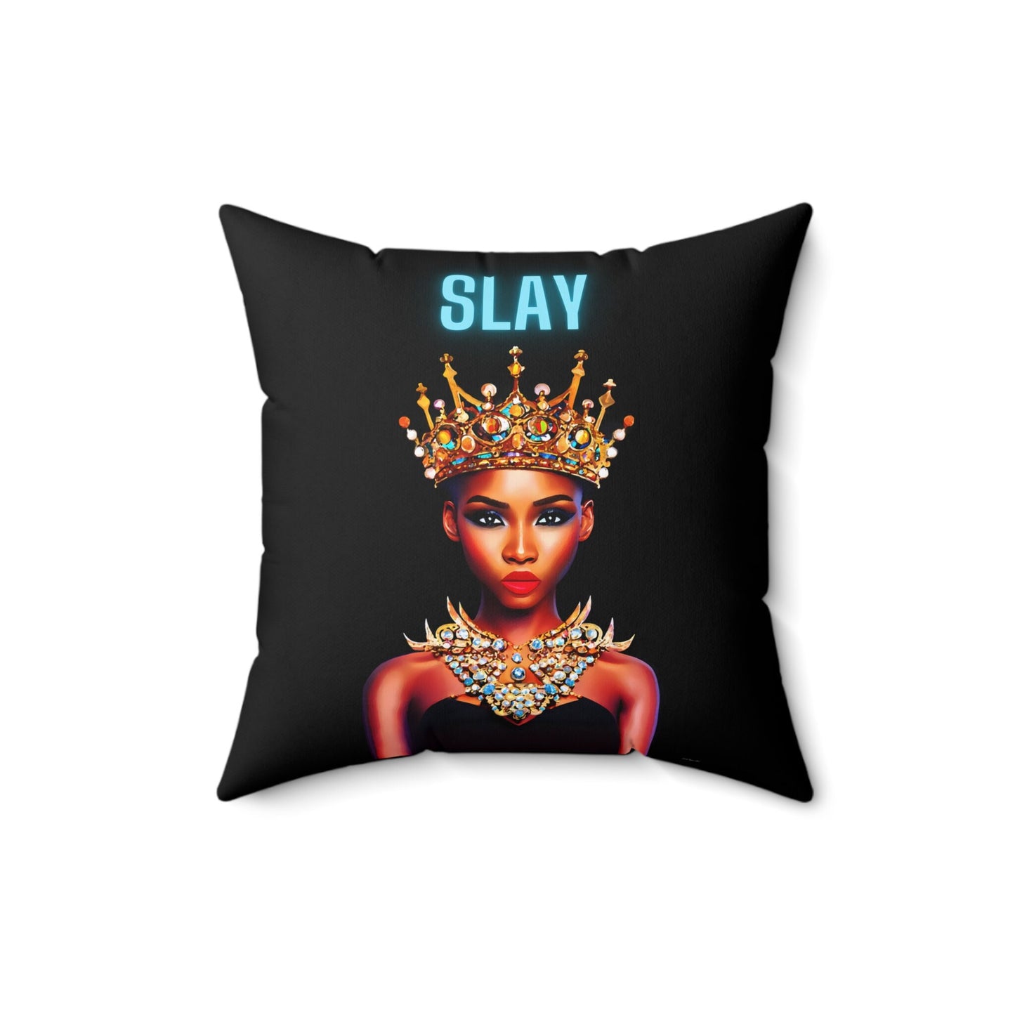 black girl magic, queen, decorative pillow, living room pillow, bedroom pillow, throw pillow, pillows,  decorative pillows, accent pillow - LOLA VEGAS ART