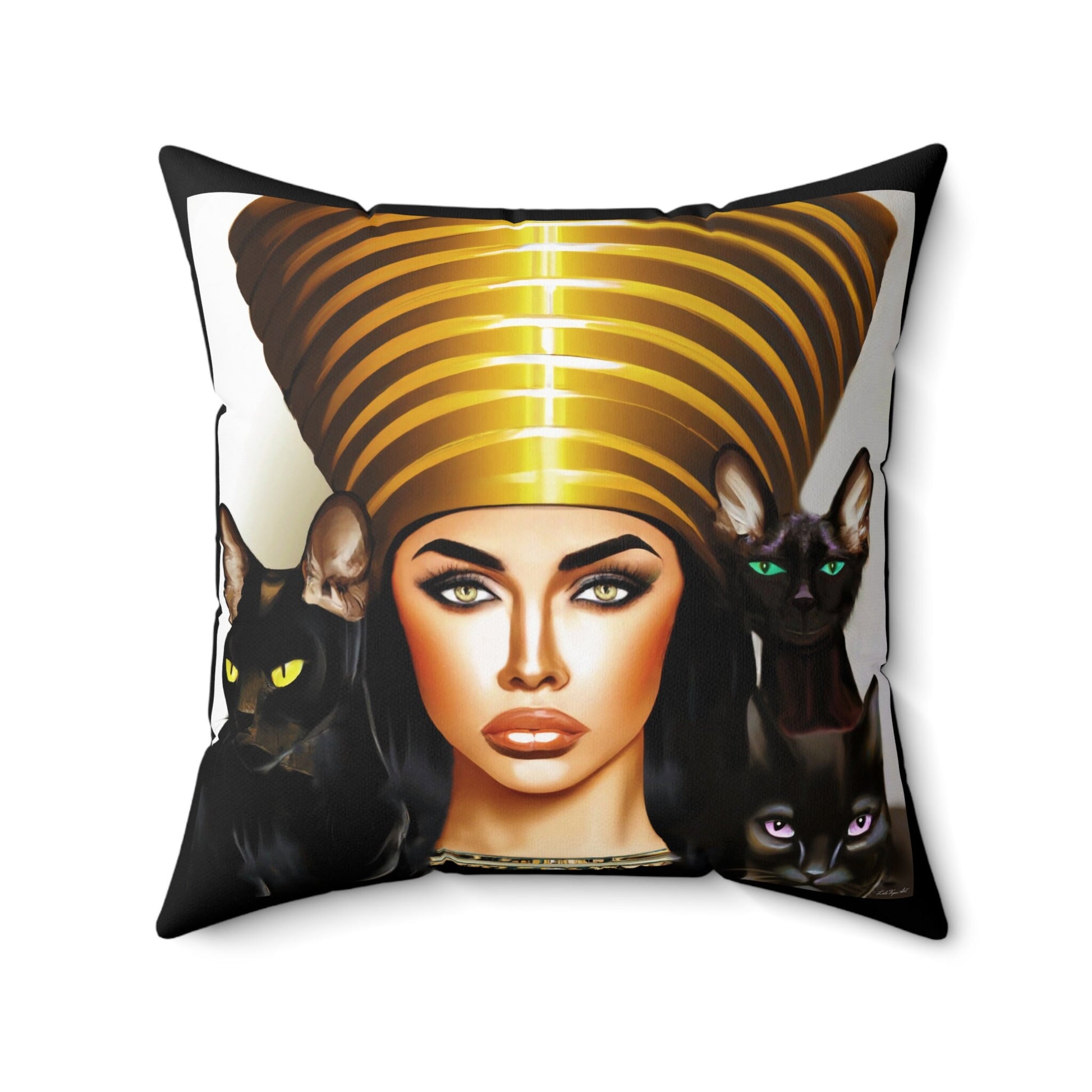 cats, decorative pillow, living room pillow, bedroom pillow, throw pillow, pillows, cushions, square, decorative pillows, accent pillow - LOLA VEGAS ART
