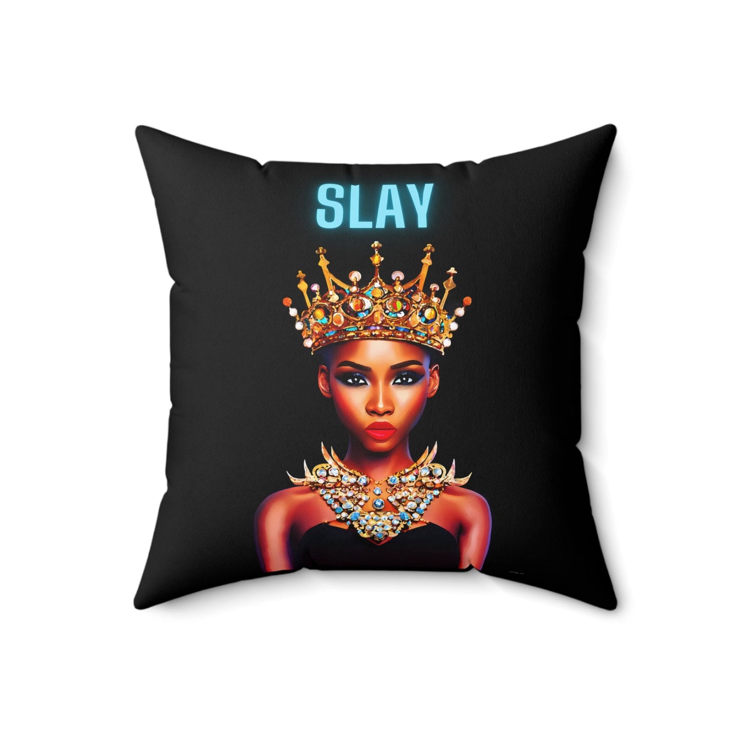 black girl magic, queen, decorative pillow, living room pillow, bedroom pillow, throw pillow, pillows,  decorative pillows, accent pillow - LOLA VEGAS ART