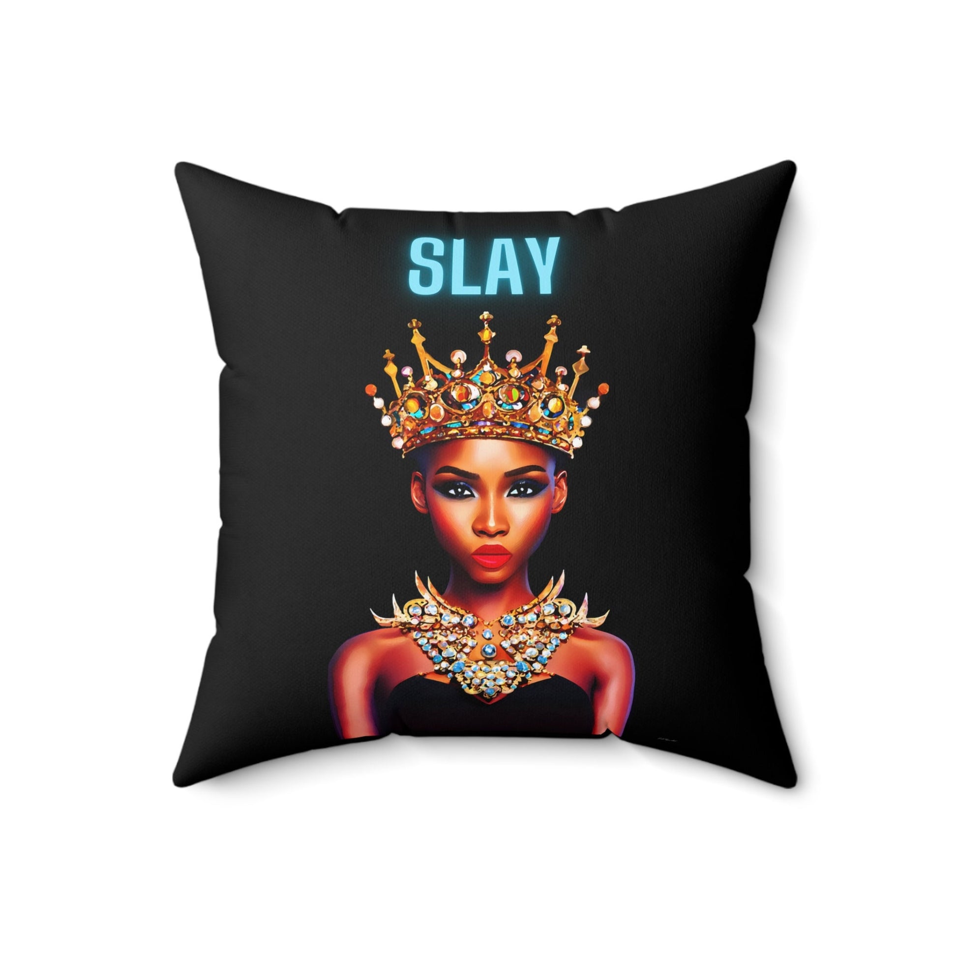 black girl magic, queen, decorative pillow, living room pillow, bedroom pillow, throw pillow, pillows,  decorative pillows, accent pillow - LOLA VEGAS ART