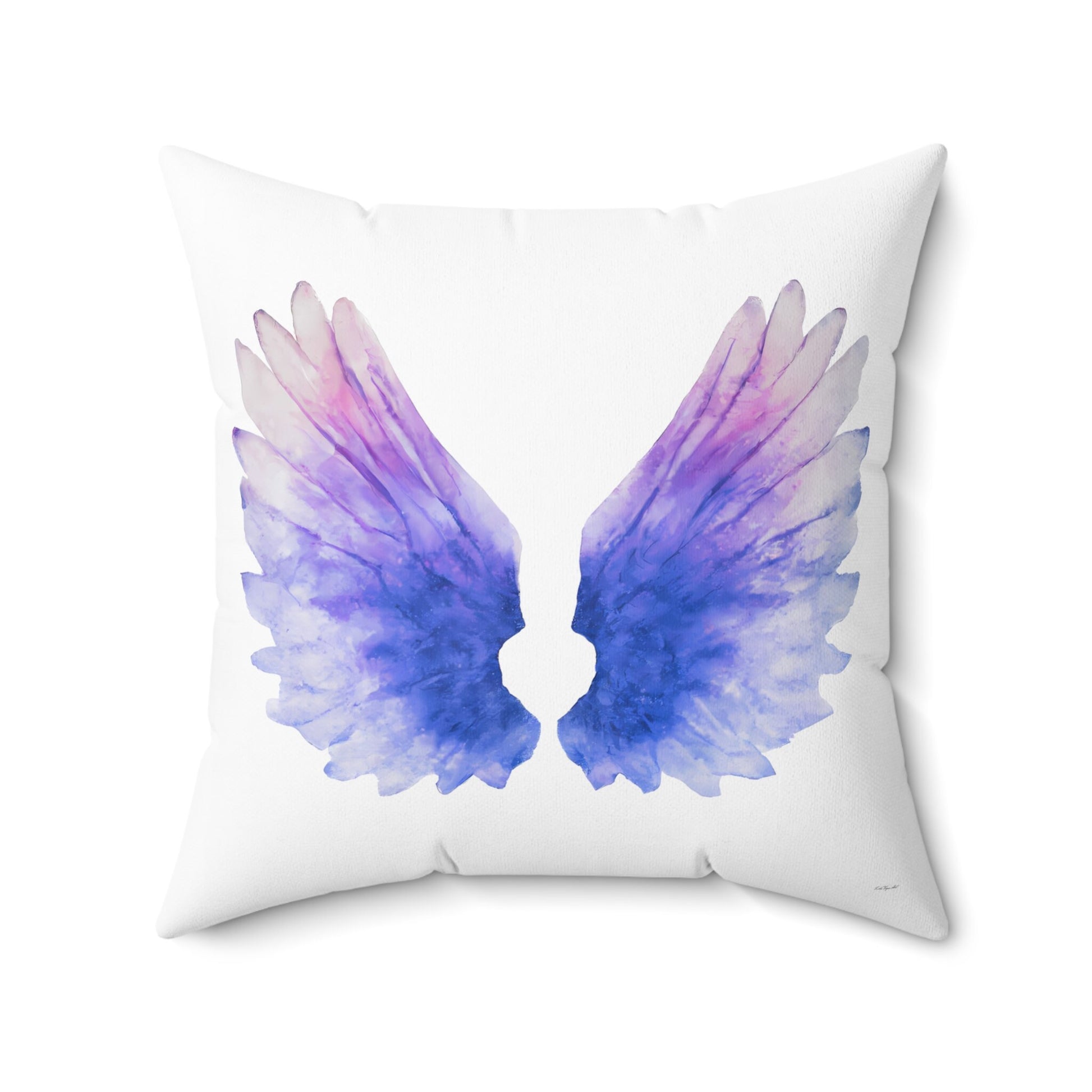 angel wings, decorative pillow, living room pillow, bedroom pillow, throw pillow, pillows, cushions, square, accent pillow - LOLA VEGAS ART