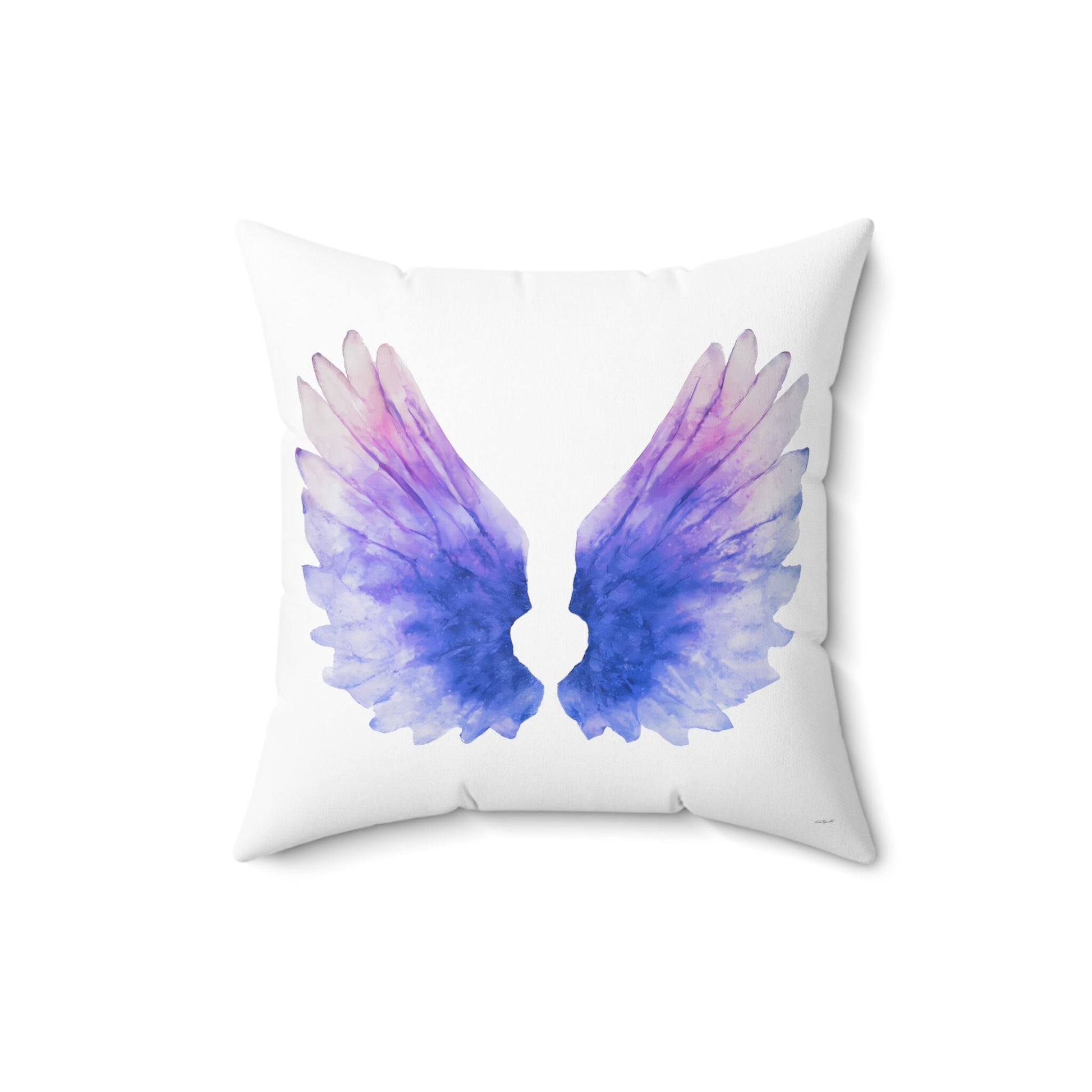 angel wings, decorative pillow, living room pillow, bedroom pillow, throw pillow, pillows, cushions, square, accent pillow - LOLA VEGAS ART