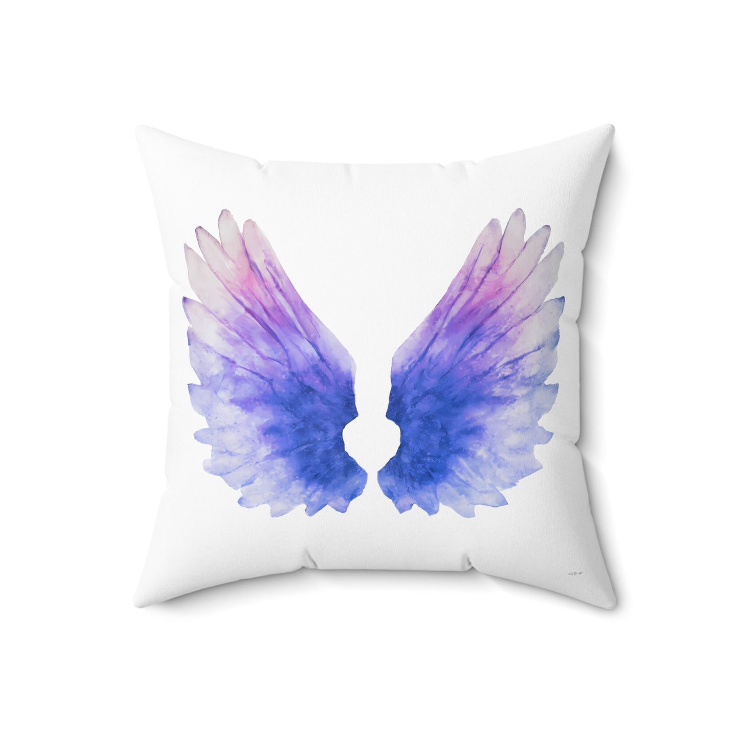 angel wings, decorative pillow, living room pillow, bedroom pillow, throw pillow, pillows, cushions, square, accent pillow - LOLA VEGAS ART