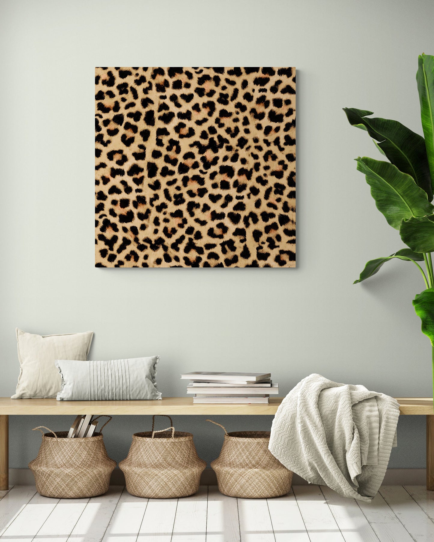 leopard print wall art canvas, wall art, wall art decor, room wall decor, unique art, big cat print, animal print, fashion wall art, glam - LOLA VEGAS ART