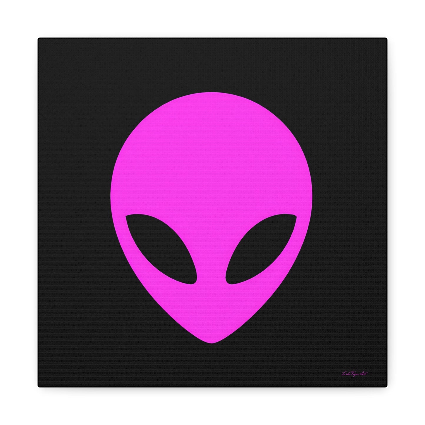 pink alien, extraterrestrial, wall art, wall art canvas, wall art dcor, room wall dcor, unique, quirky, large wall art, e.t., et, space - LOLA VEGAS ART