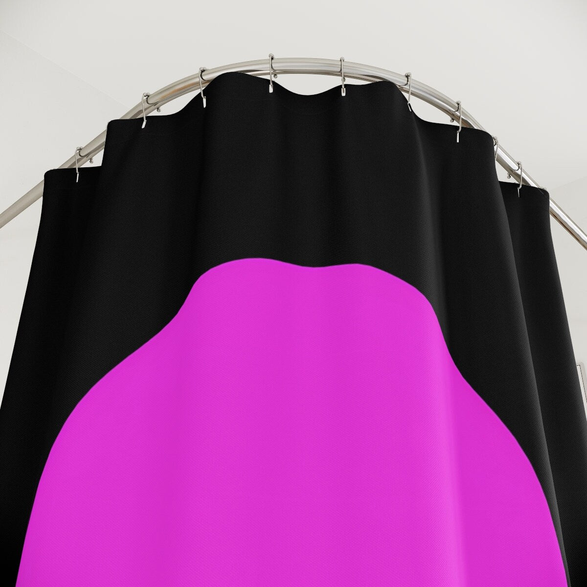 pink alien, shower curtain, home accessories, bathroom dcor, bathroom, home dcor, housewarming gift, shower room decor, extraterrestrial - LOLA VEGAS ART