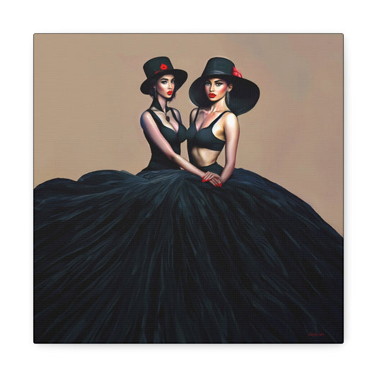 latina, fashion art,  wall art, wall art canvas, wall art decor, hats, wall art women, woman decor, feminine wall art, - LOLA VEGAS ART