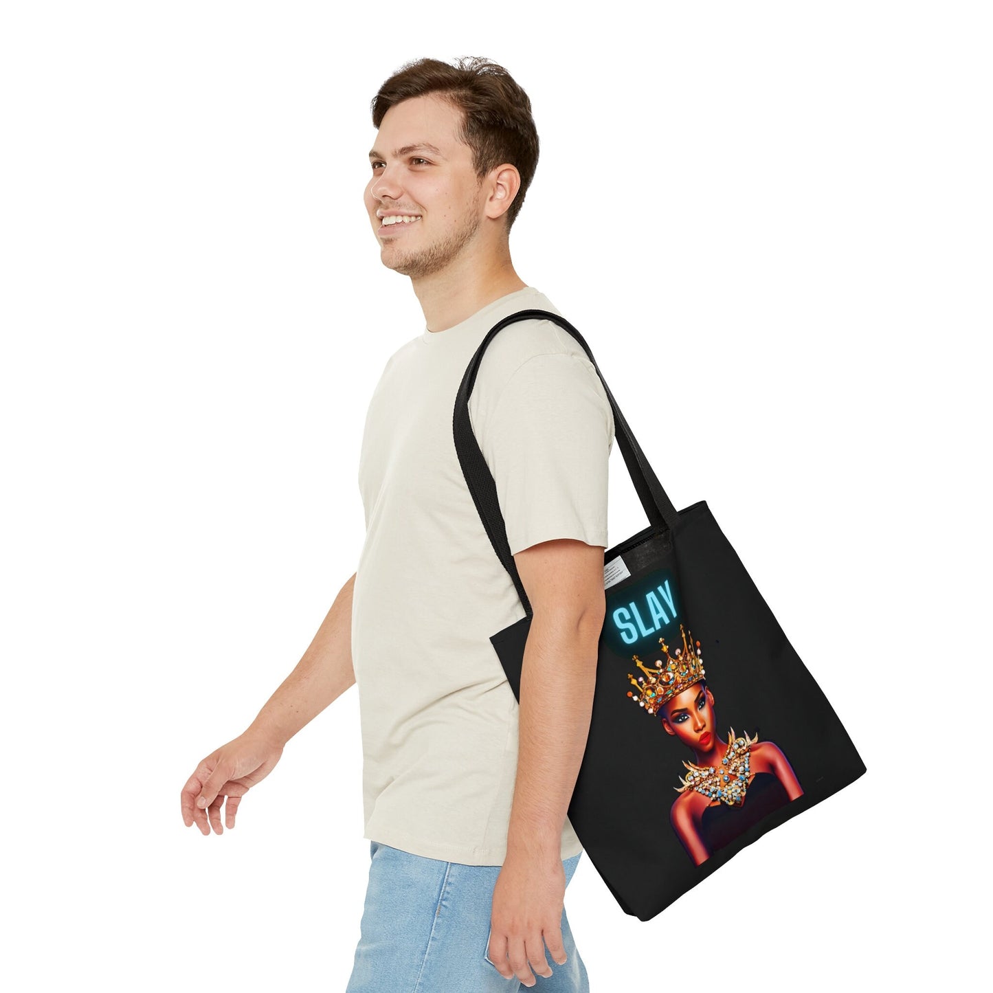 black girl magic, queen, bag, canvas bag, tote bag, gifts for women, oversized canvas bag, reusable bag, shopping bag, tote bag for women - LOLA VEGAS ART