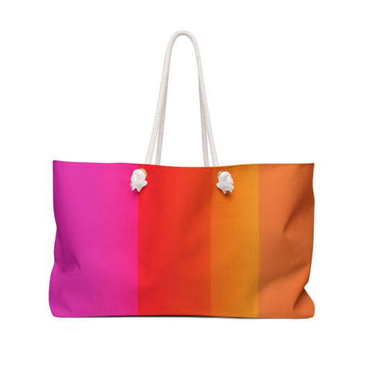 abstract orange pink weekender bag, bag, canvas bag, tote bag, gifts for women, canvas shopper, oversized canvas bag, tote bag for women - LOLA VEGAS ART