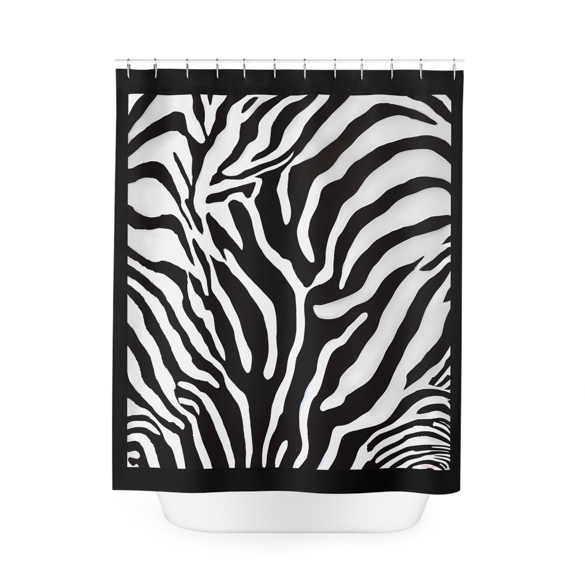 zebra print, animal print, shower curtain, home accessories, bathroom dcor, bathroom, home dcor, housewarming gift, shower room decor - LOLA VEGAS ART