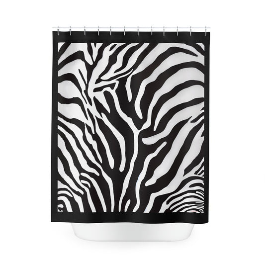 zebra print, animal print, shower curtain, home accessories, bathroom dcor, bathroom, home dcor, housewarming gift, shower room decor - LOLA VEGAS ART
