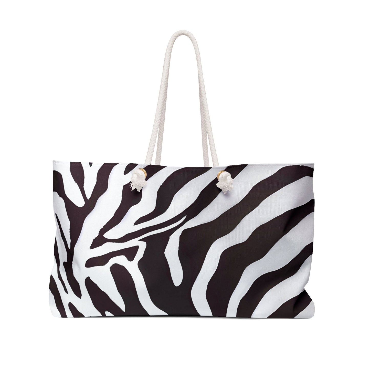 zebra print, animal print, fashionista bag, canvas bag, tote bag, gifts for women, oversized canvas bag, tote bag for women, weekender bag - LOLA VEGAS ART