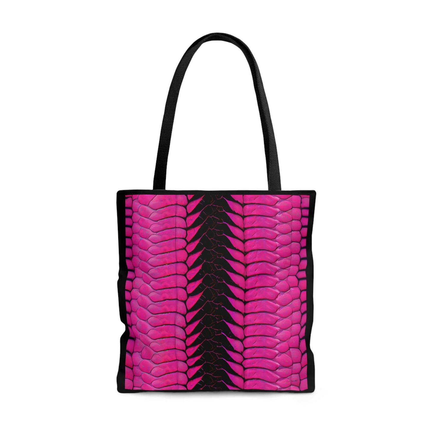 hot pink python snake skin print bag, canvas bag, tote bag, gifts for women, oversized bag, reusable bag, shopping bag, tote bag for women - LOLA VEGAS ART