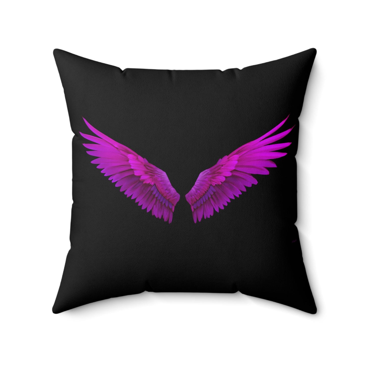 fuchsia angel wings, decorative pillow, living room pillow, bedroom pillow, throw pillow, pillows, decorative pillows, accent pillow - LOLA VEGAS ART