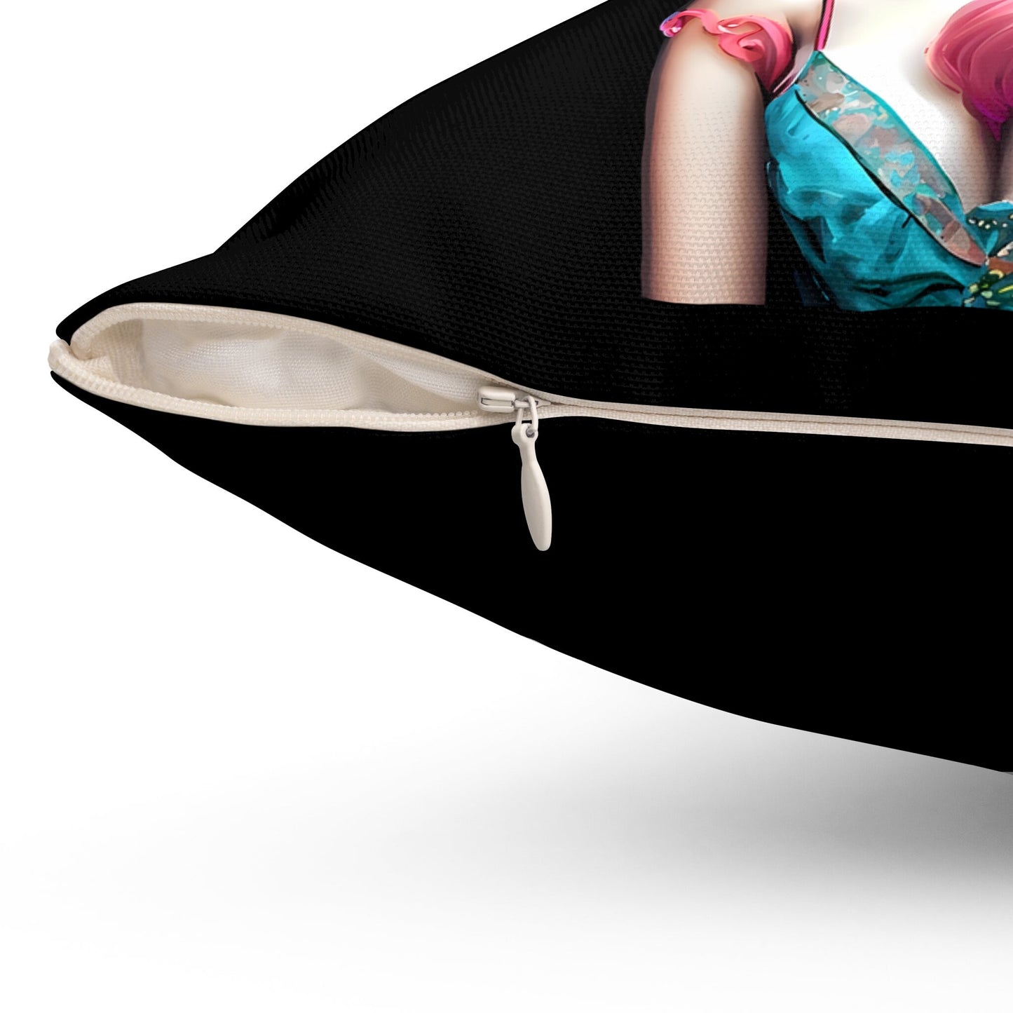 queen, pink hair, crown, decorative pillow, living room pillow, bedroom pillow, throw pillow, pillows, decorative pillows, accent pillow - LOLA VEGAS ART