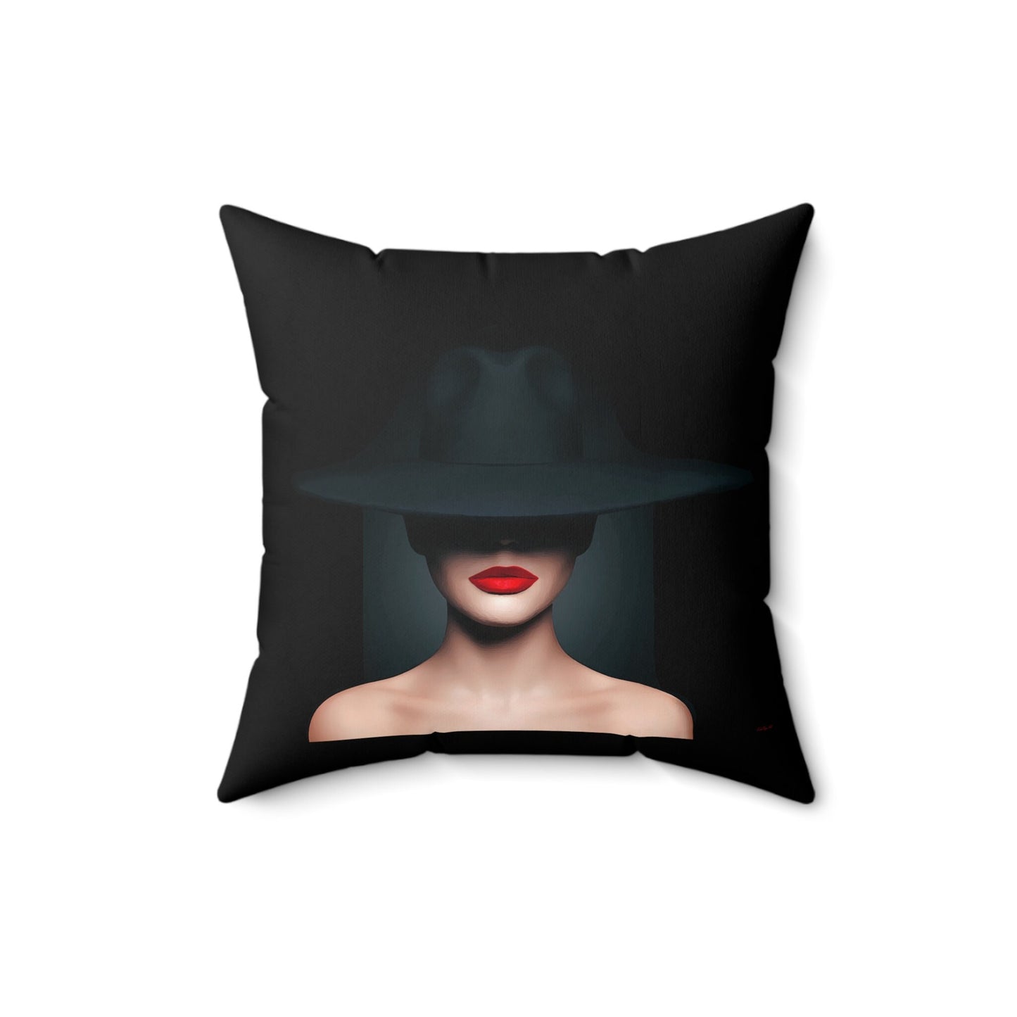 woman in hat, sexy, decorative pillow, living room pillow, bedroom pillow, throw pillow, pillows, decorative pillows, accent pillow - LOLA VEGAS ART