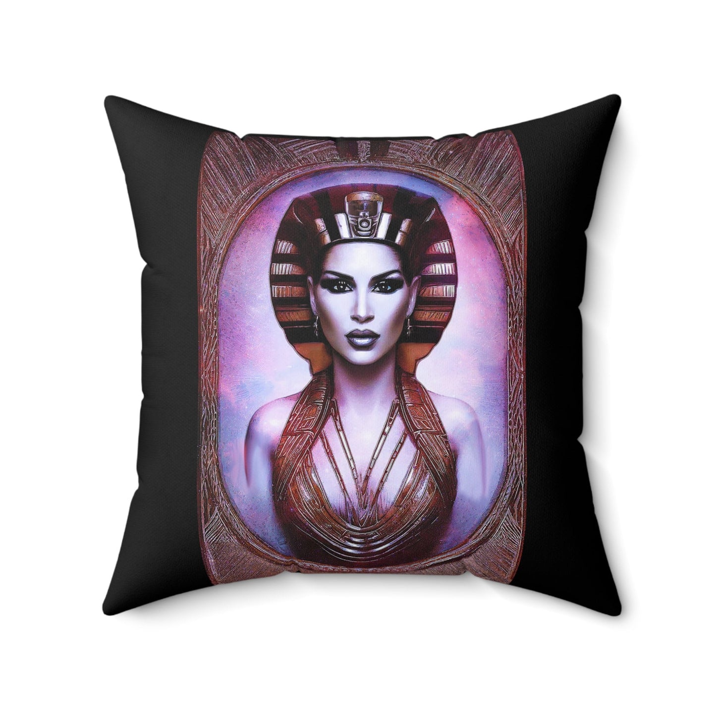 egyptian woman, queen, decorative pillow, living room pillow, bedroom pillow, throw pillow, pillows, decorative pillows, accent pillow - LOLA VEGAS ART