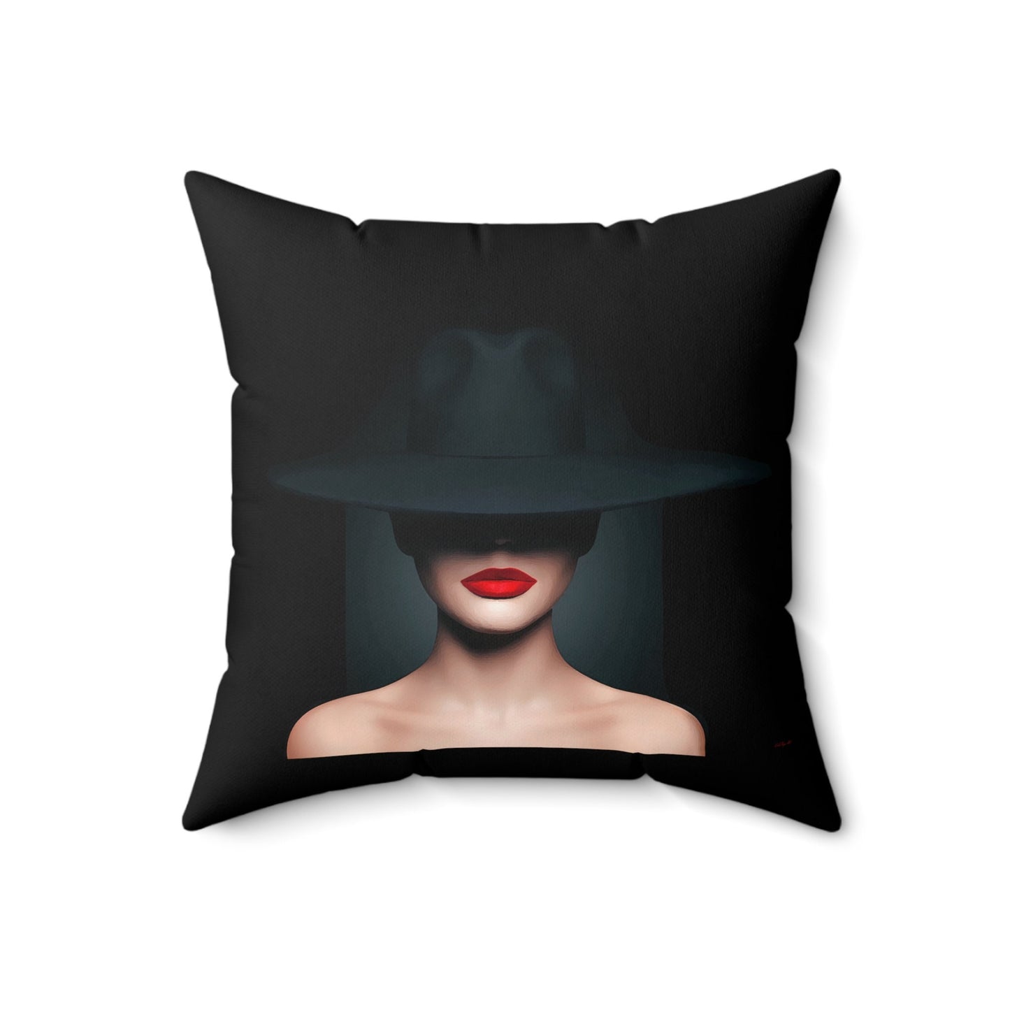 woman in hat, sexy, decorative pillow, living room pillow, bedroom pillow, throw pillow, pillows, decorative pillows, accent pillow - LOLA VEGAS ART