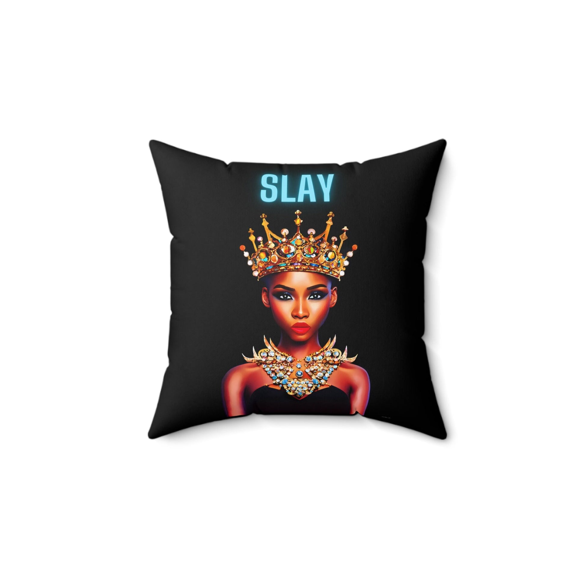 black girl magic, queen, decorative pillow, living room pillow, bedroom pillow, throw pillow, pillows,  decorative pillows, accent pillow - LOLA VEGAS ART