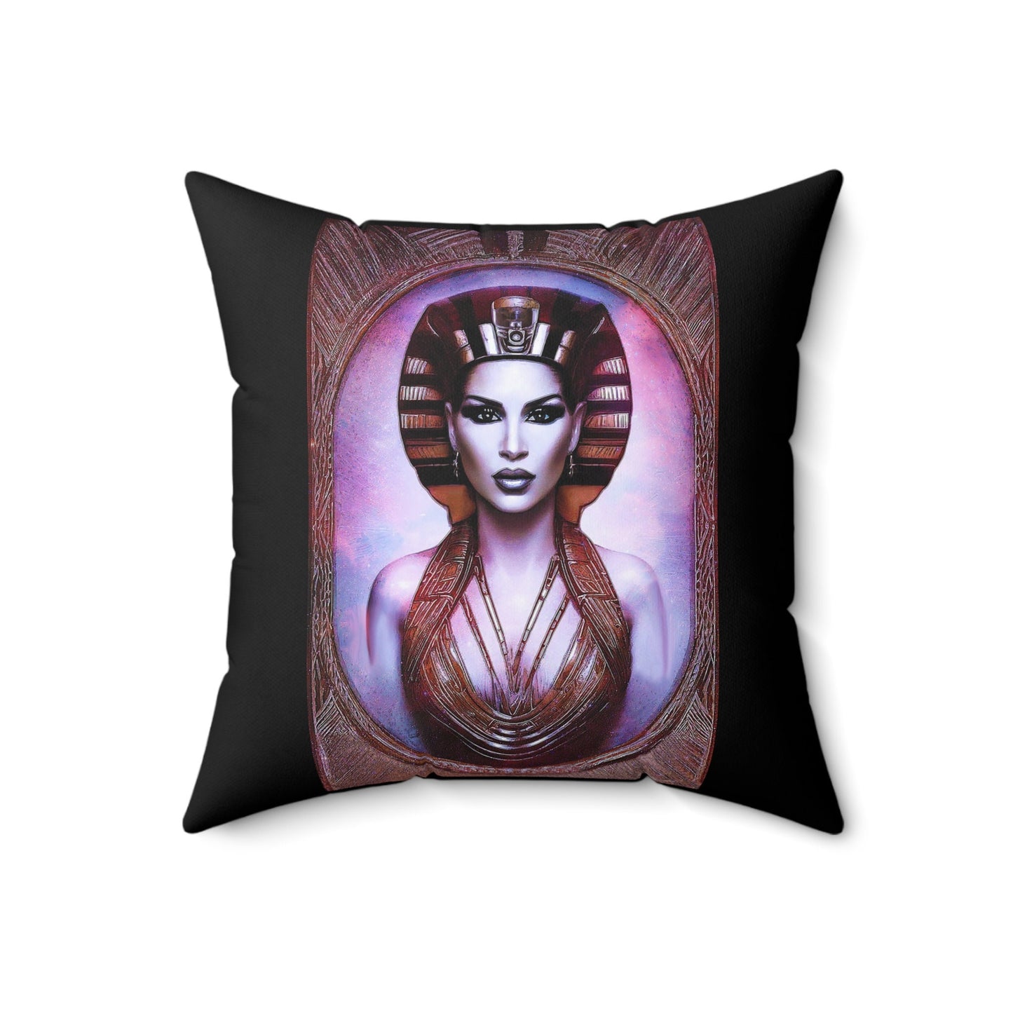 egyptian woman, queen, decorative pillow, living room pillow, bedroom pillow, throw pillow, pillows, decorative pillows, accent pillow - LOLA VEGAS ART