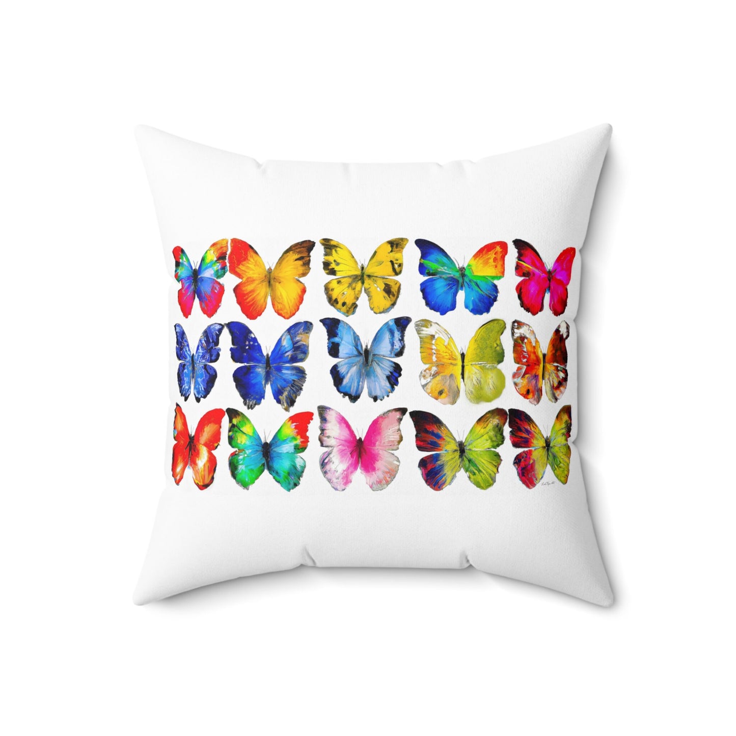 butterflies, decorative pillow, living room pillow, bedroom pillow, throw pillow, pillows, cushions, decorative pillows, accent pillow - LOLA VEGAS ART