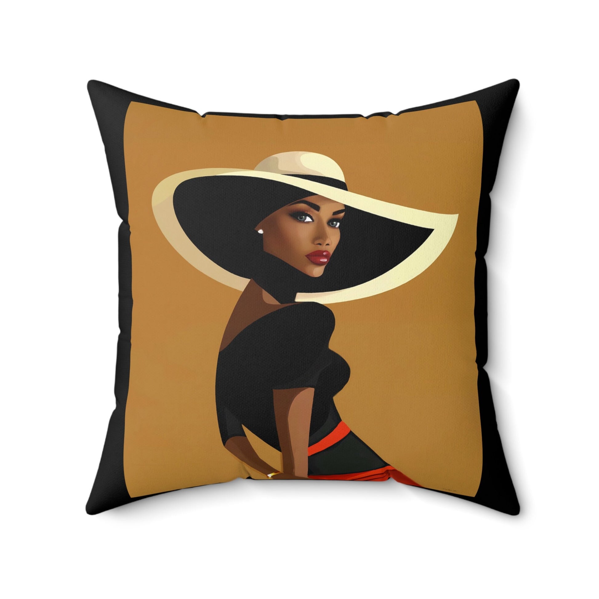 black woman, urban art, decorative pillow, living room pillow, bedroom pillow, throw pillow, pillows, decorative pillows, accent pillow, - LOLA VEGAS ART