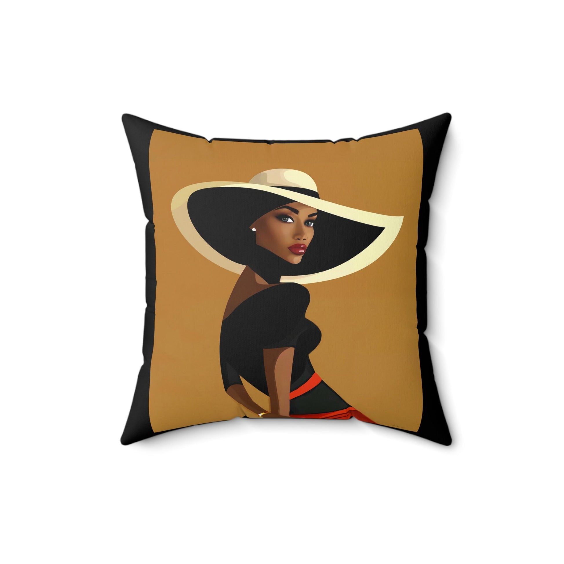 black woman, urban art, decorative pillow, living room pillow, bedroom pillow, throw pillow, pillows, decorative pillows, accent pillow, - LOLA VEGAS ART