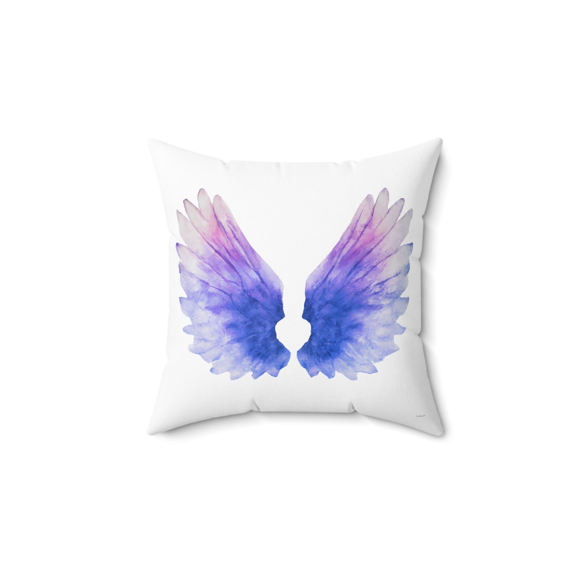 angel wings, decorative pillow, living room pillow, bedroom pillow, throw pillow, pillows, cushions, square, accent pillow - LOLA VEGAS ART