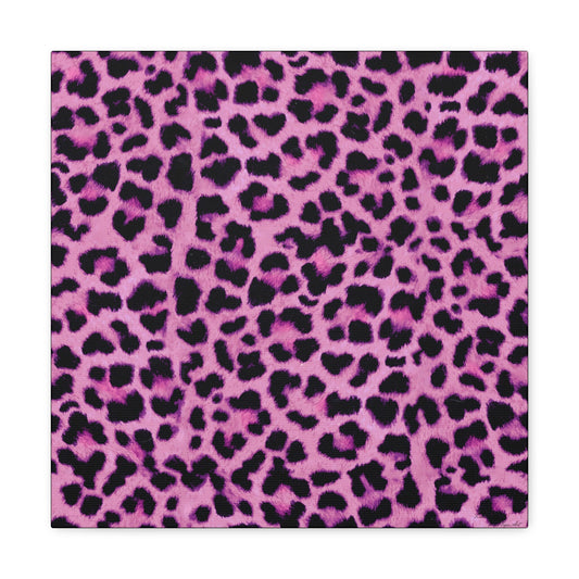 pink leopard wall canvas, wall art, wall art canvas, wall art dcor, animal print, big cat wall art, , wall art animals, large wall art - LOLA VEGAS ART
