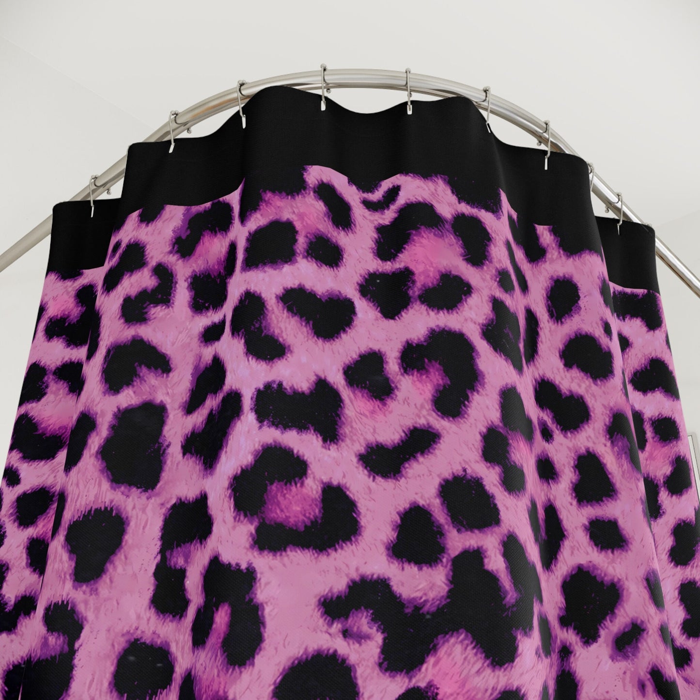 pink leopard print shower curtain, shower curtain, home accessories, bathroom dcor, bathroom, home dcor, housewarming gift, shower decor - LOLA VEGAS ART