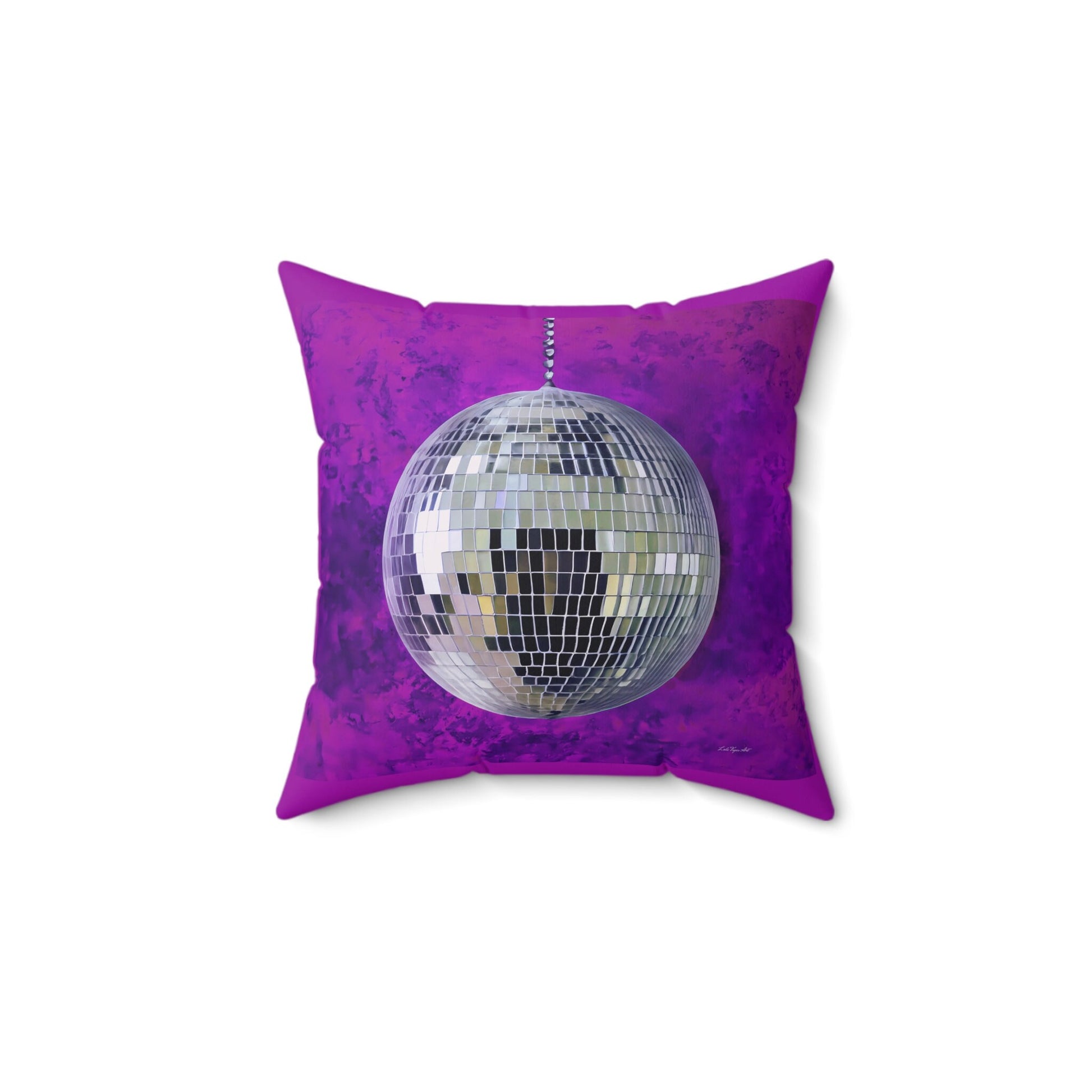 silver disco ball pillow, decorative pillow, living room pillow, bedroom pillow, throw pillow, pillows, decorative pillows, accent pillow - LOLA VEGAS ART