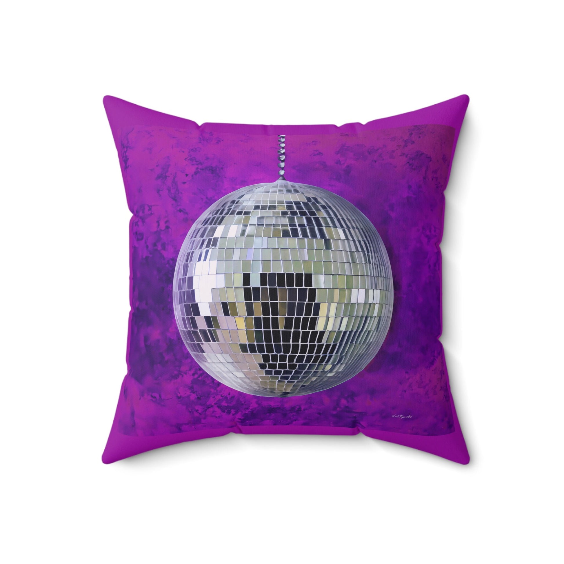 silver disco ball pillow, decorative pillow, living room pillow, bedroom pillow, throw pillow, pillows, decorative pillows, accent pillow - LOLA VEGAS ART